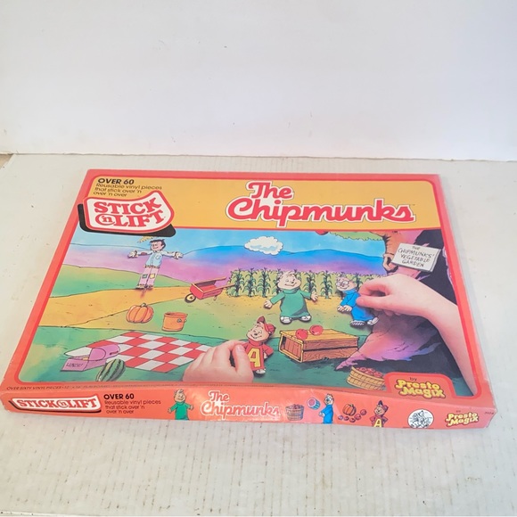 Vintage 1984 Presto Magix Stick n Lift The Chipmunks Complete - Picture 7 of 8